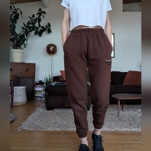 Women's White Fox Sweatpants - Brown
